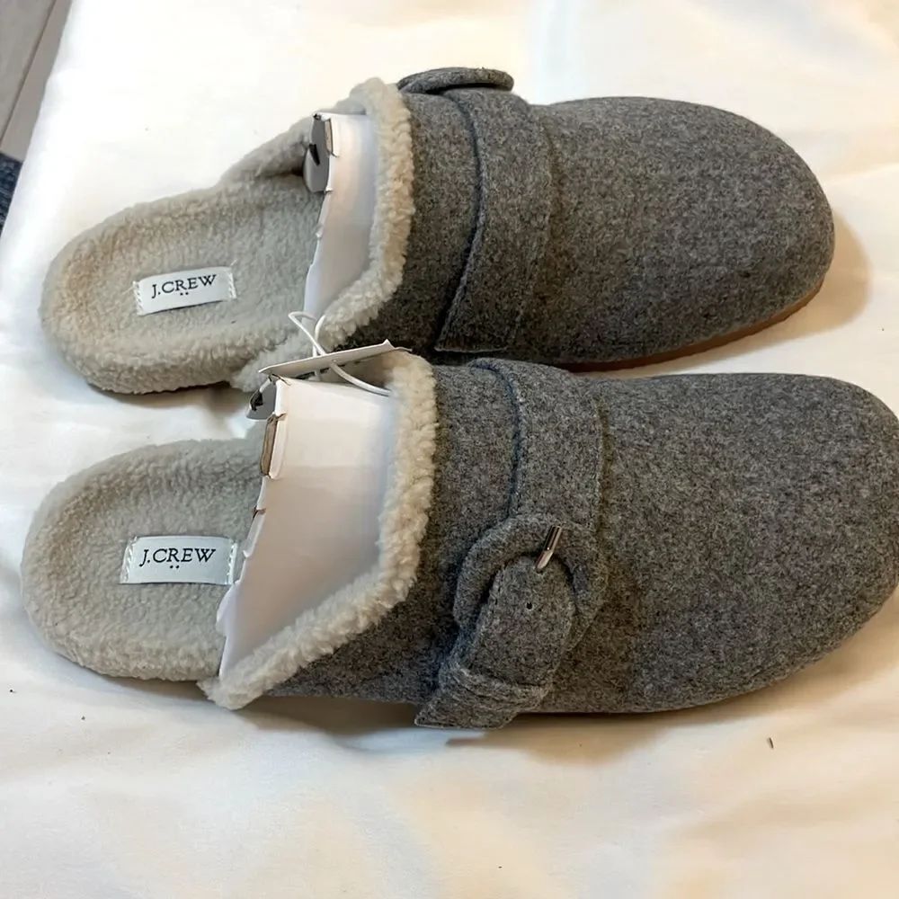 J.Crew Cream Fleece Slippers - Picture 2 of 7